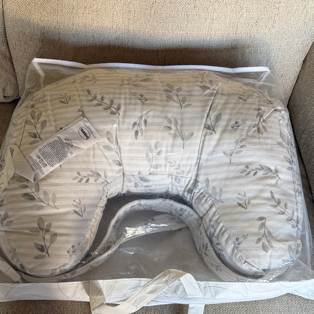 Boppy Leafy Gray Pillow